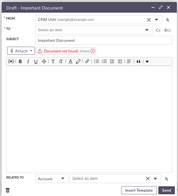 Deleted Document Attachment