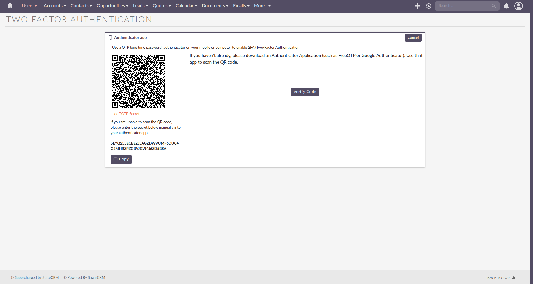 QR Code Secret
