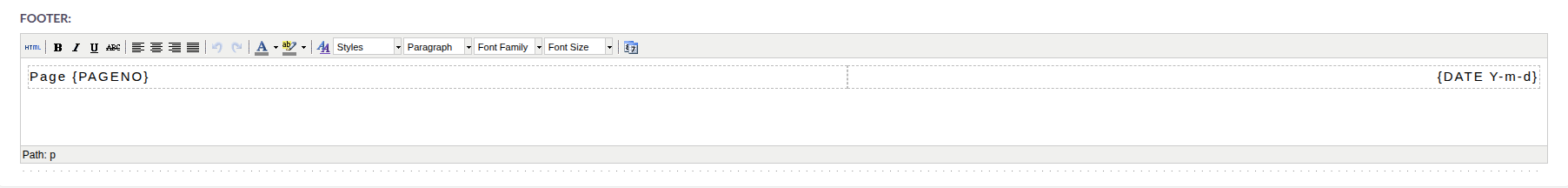 Creating headers and footers